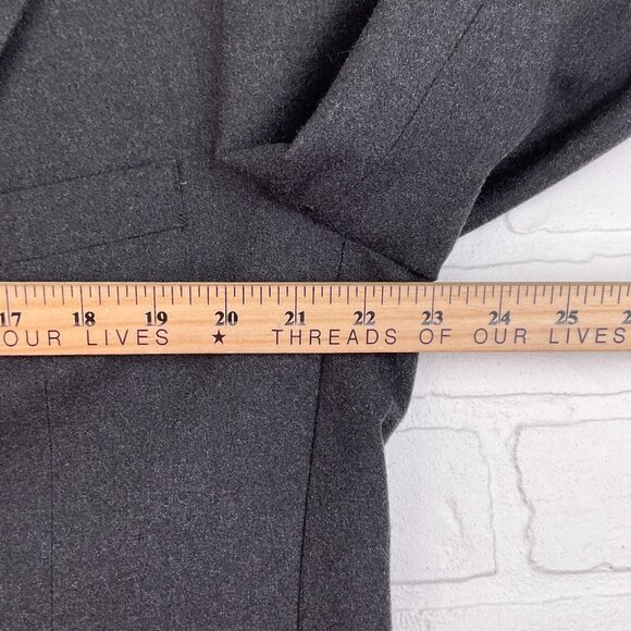 Pierre Cardin Blazer Men 44 Gray Flannel Double Breasted Classic Union USA VTG‎ - Picture 9 of 14